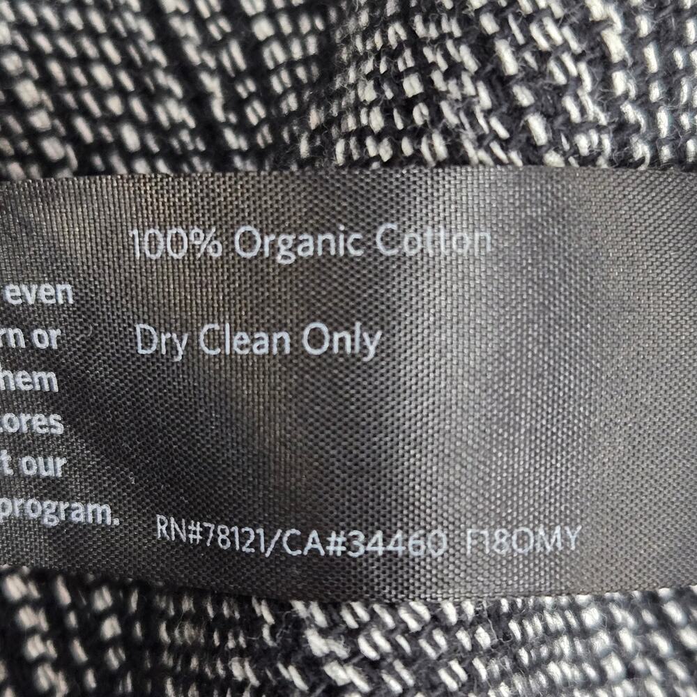 Eileen Fisher Long Cardigan Sweater Small Medium Black Gray Organic Cotton - Picture 7 of 9